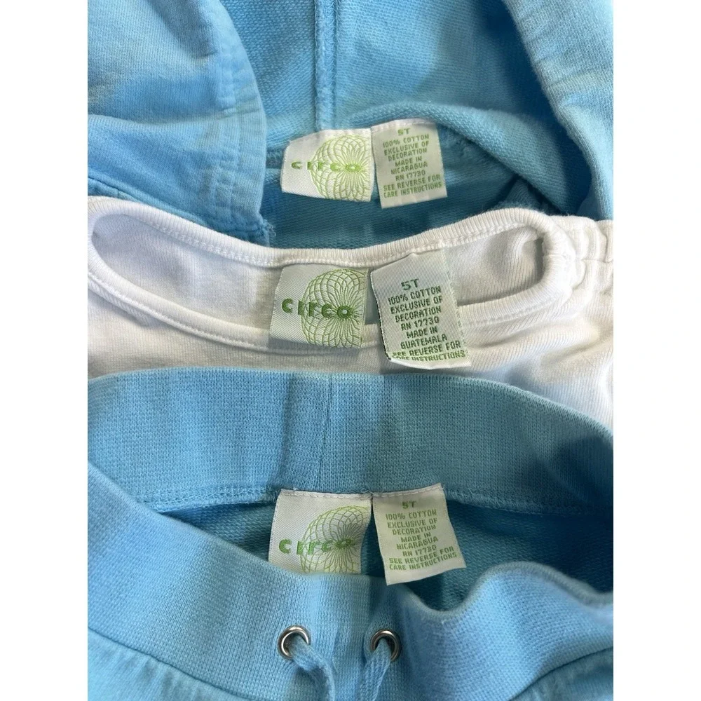 Vintage Y2K Circo 3 Piece Set Size Toddler 5T **T-Shirt, Zip Up & Sweatpants**
